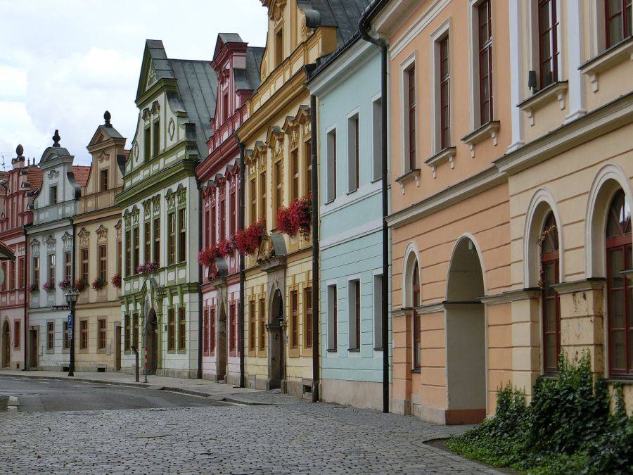 Старинные дома в Градец Кралове