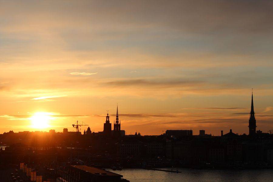 Шведская столица на закате прекрасна